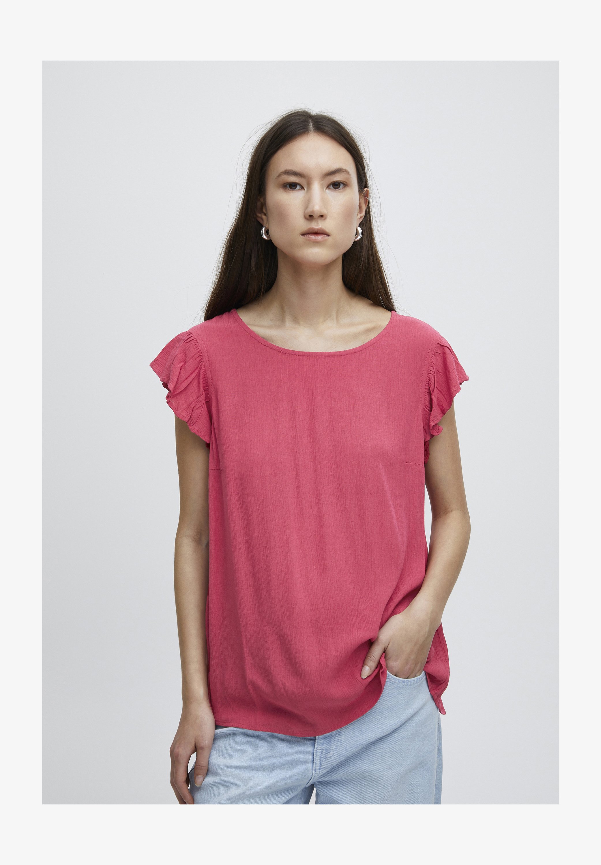 Riverso RIVMatteo Maglietta Uomo – Cotone Fiammato Rosa Chiaro – Regular Fit – Taglie Forti Fino A 5XL