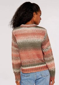 Apricot CHUNKY TONAL STRIPE  - Pullover - coral