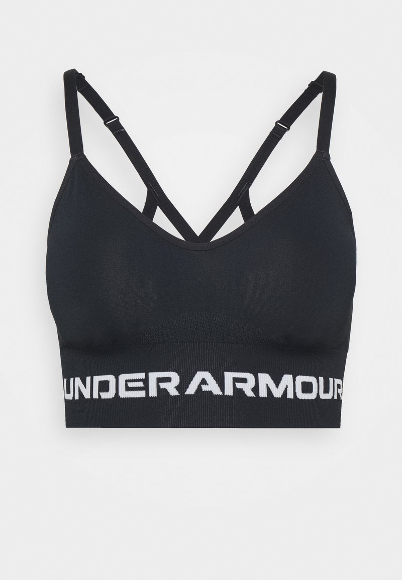 Under Armour SEAMLESS LOW LONG BRA - Sport-BH mit leichter Stützkraft -  black/schwarz 