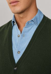 Hackett London Strukirani kaput - duck green