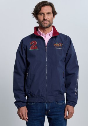 BORDADA CABALLOS - Chaquetas bomber - azul marino