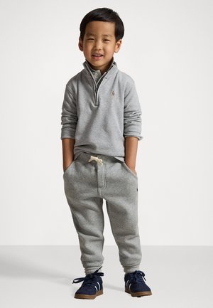Polo Ralph Lauren COTTON INTERLOCK QUARTER-ZIP PULLOVER - Långärmad tröja - andover heather