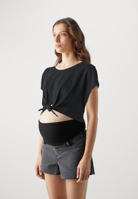 Even&Odd Maternity 2 PACK - T-paita - light blue/black