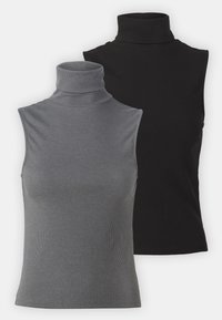 VIFELIA 2 PACK - Linne - medium grey melange/black