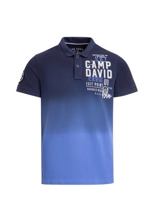 Camp David, CAMP DAVID PIKEE-POLO DIP DYE MIT LABEL PRINTS - Poloshirt - blue navy