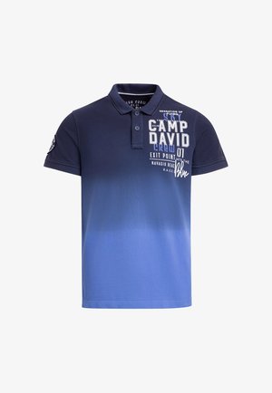Camp David, CAMP DAVID PIKEE-POLO DIP DYE MIT LABEL PRINTS - Poloshirt - blue navy