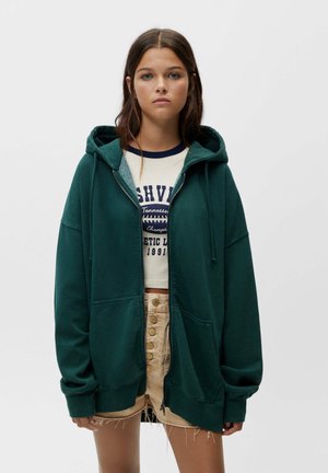 BASIC OVERSIZE - Sweatjakke - mottled dark green