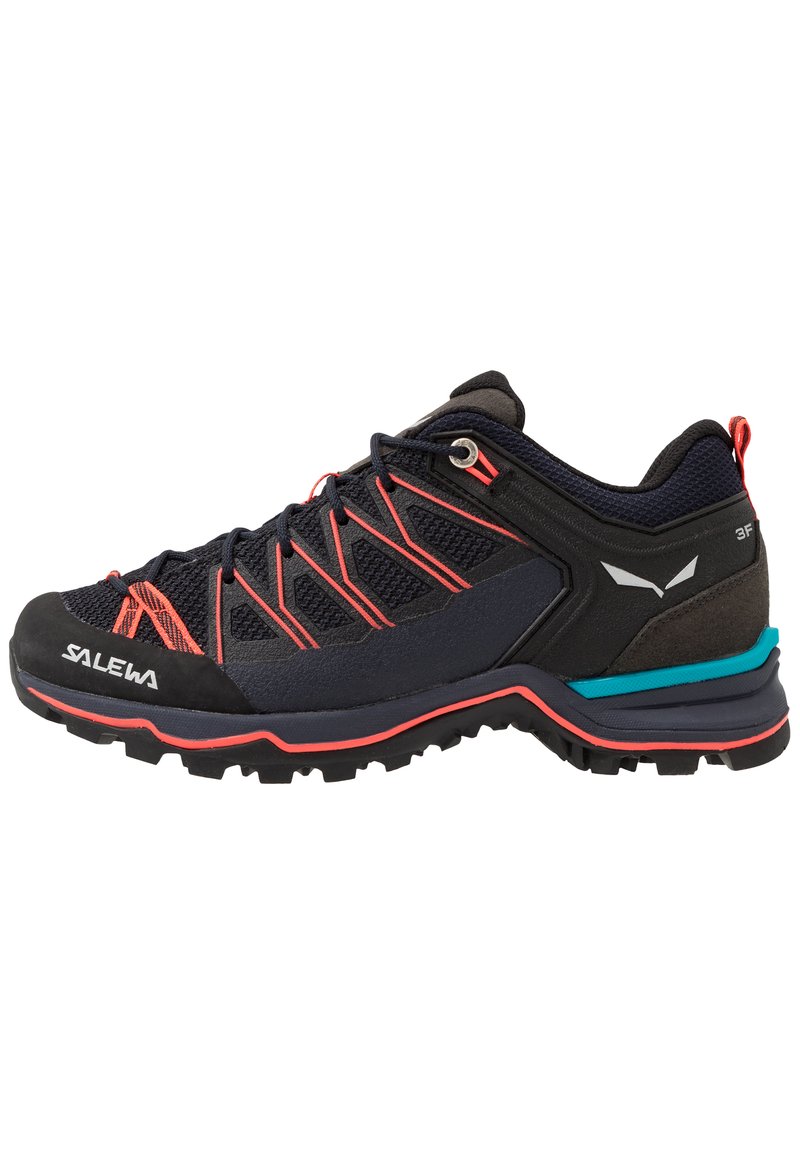 Salewa MOUNTAIN TRAINER LITE - Hiking shoes - premium navy/fluo coral