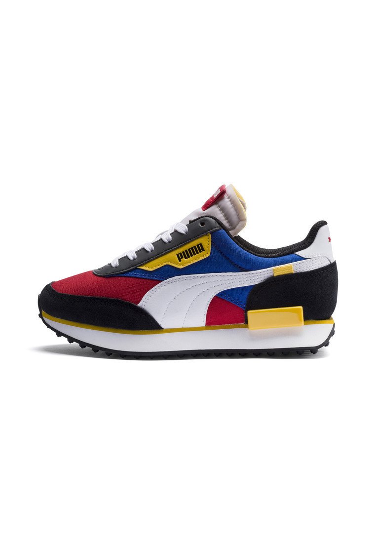 Puma FUTURE RIDER PLAY ON YOUTH - Trainers - ribbon red-puma royal-puma  w/red - Zalando.de