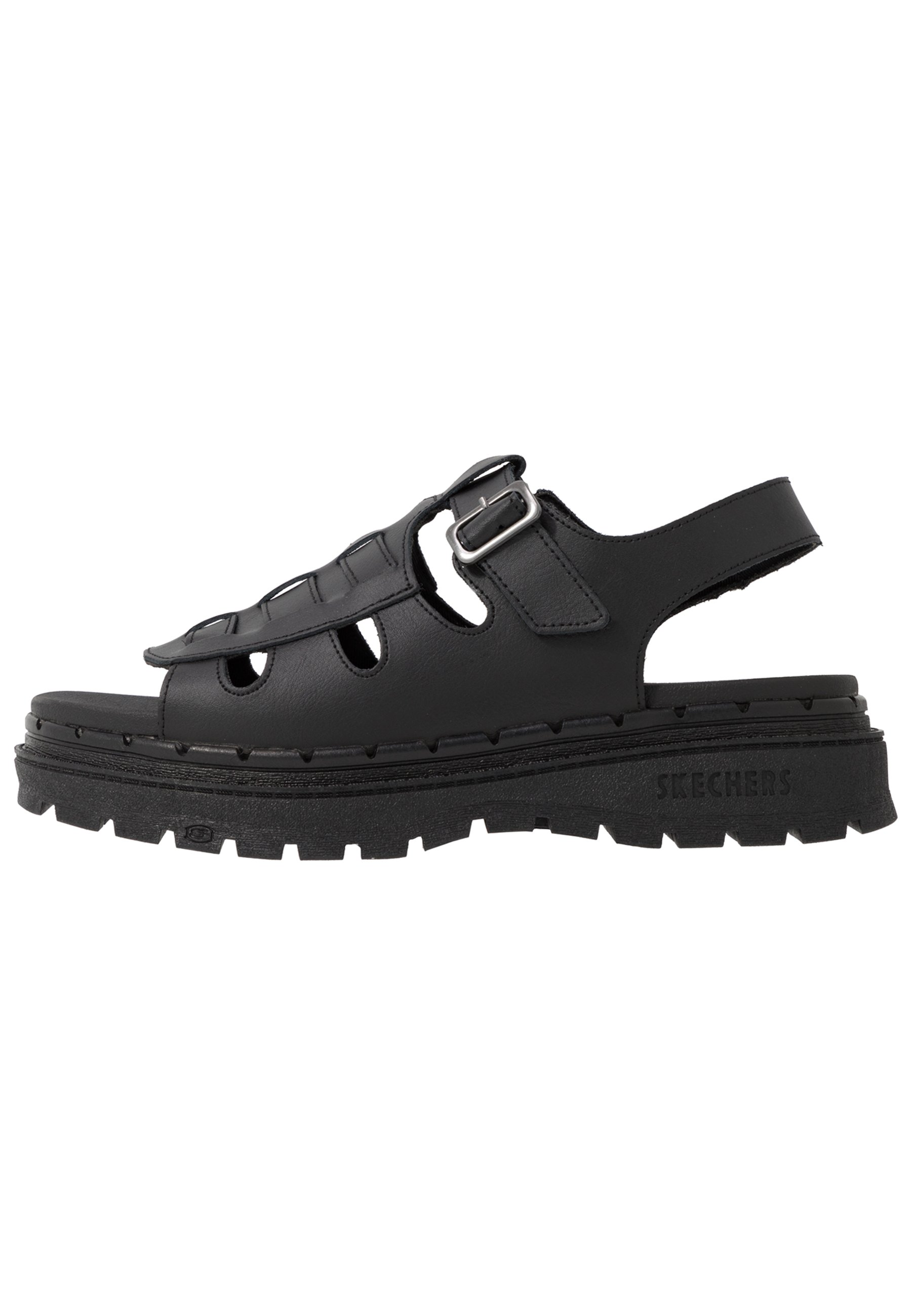 black platform skechers