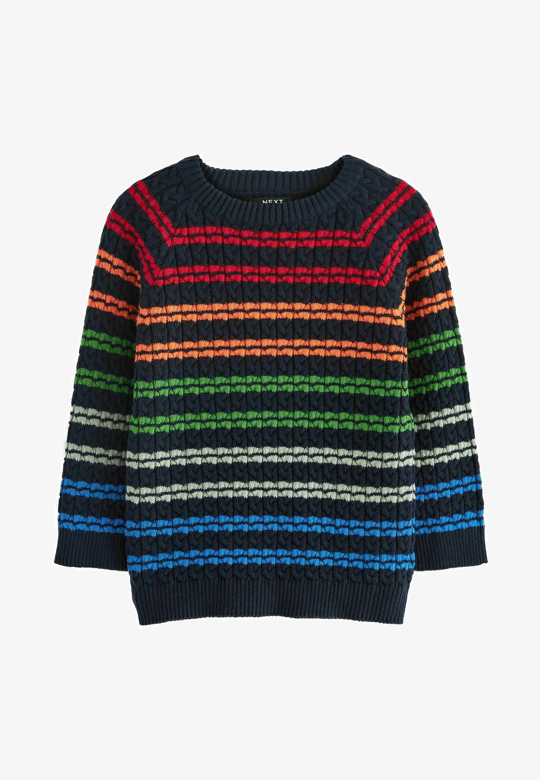 Next FINE GAUGE STRIPED KNITTED JUMPER Jumper multi/blue Zalando
