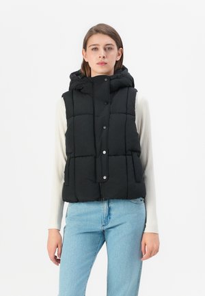 JDYWONDER SHORT HOOD - Veste sans manches - black
