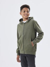 Name it CARD HOOD - Mikina so zipsom - brown
