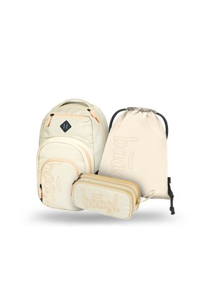 COOLMATE RUCKSACK 3TLG: RUCKSACK  FEDERMÄPPCHEN TURNBEUTEL - Schulranzen Set - beige