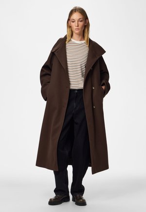 Pieces, PCANNELINE LONG COAT - Manteau d'hiver - hot fudge