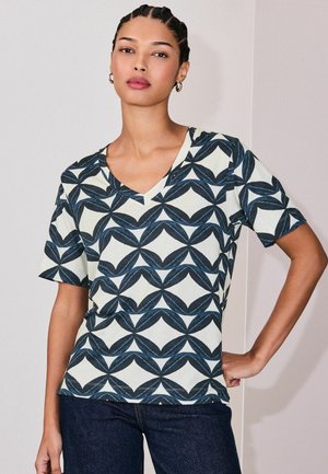 REGULAR FIT -  SLOUCH V-NECK  - T-shirts print - blue print