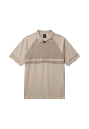 Umbro, TERRACE ZIP POLO - Πόλο - silver lining vintage khaki