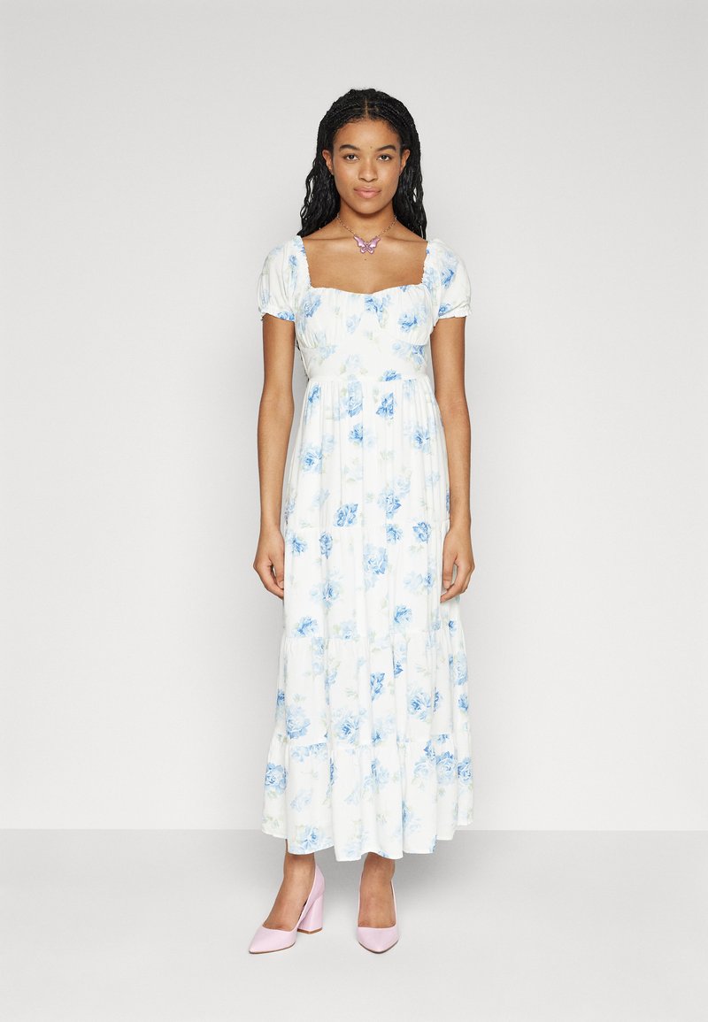Hollister Co. RUCHED BUST MAXI  - Maxi šaty - river