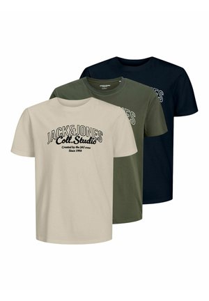 T-SHIRT 3ER-PACK LOGO  - T-shirt con stampa - antique white