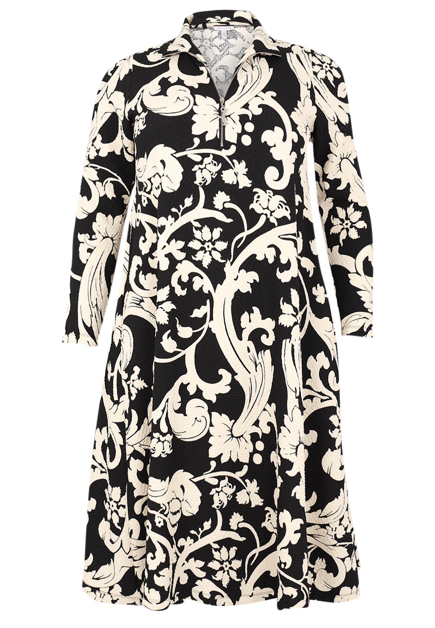 Damen Winterkleid Mit Weihnachts-Weinbecher-Druck – Rundhals, Lange Ärmel, Aus Weichem Polyester, Festlich & Gemütlich