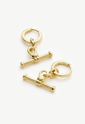 RIDGE T-BAR DROP HOOP - Boucles d'oreilles - gold-coloured