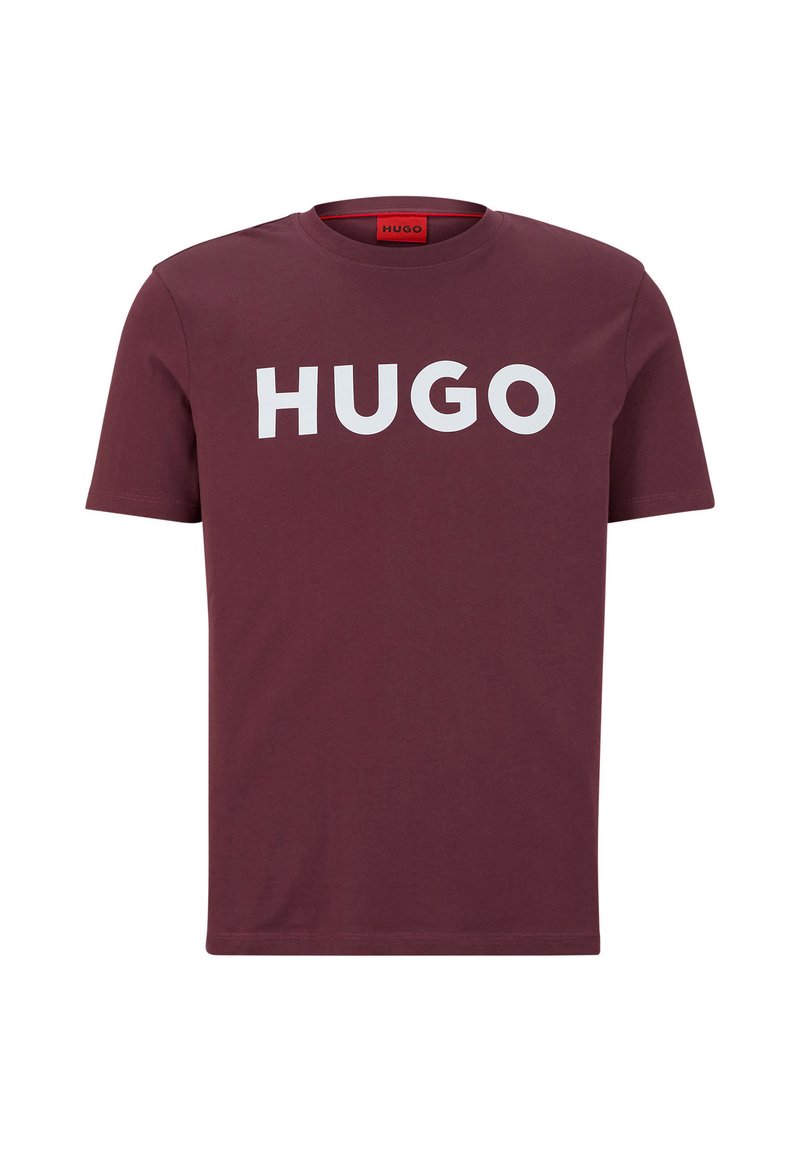 HUGO DULIVIO - Nyomott mintás póló - dark pink