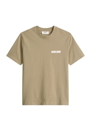 Marc O'Polo DENIM, T-SHIRT, SSL, BRANDING TAPE, RELAXED FIT - Print T-shirt - soft brown