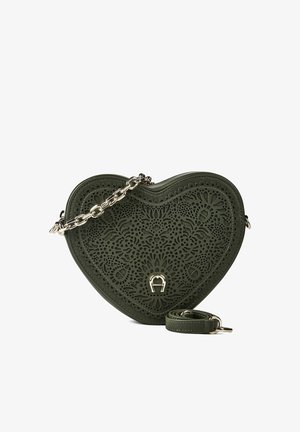 AIGNER, FASHION UMHÄNGETASCHE LEDER 20 CM - Bandolera - dark olive
