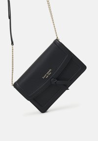 kate spade new york KNOTT PEBBLED FLAP CROSSBODY - Cross body bag - black