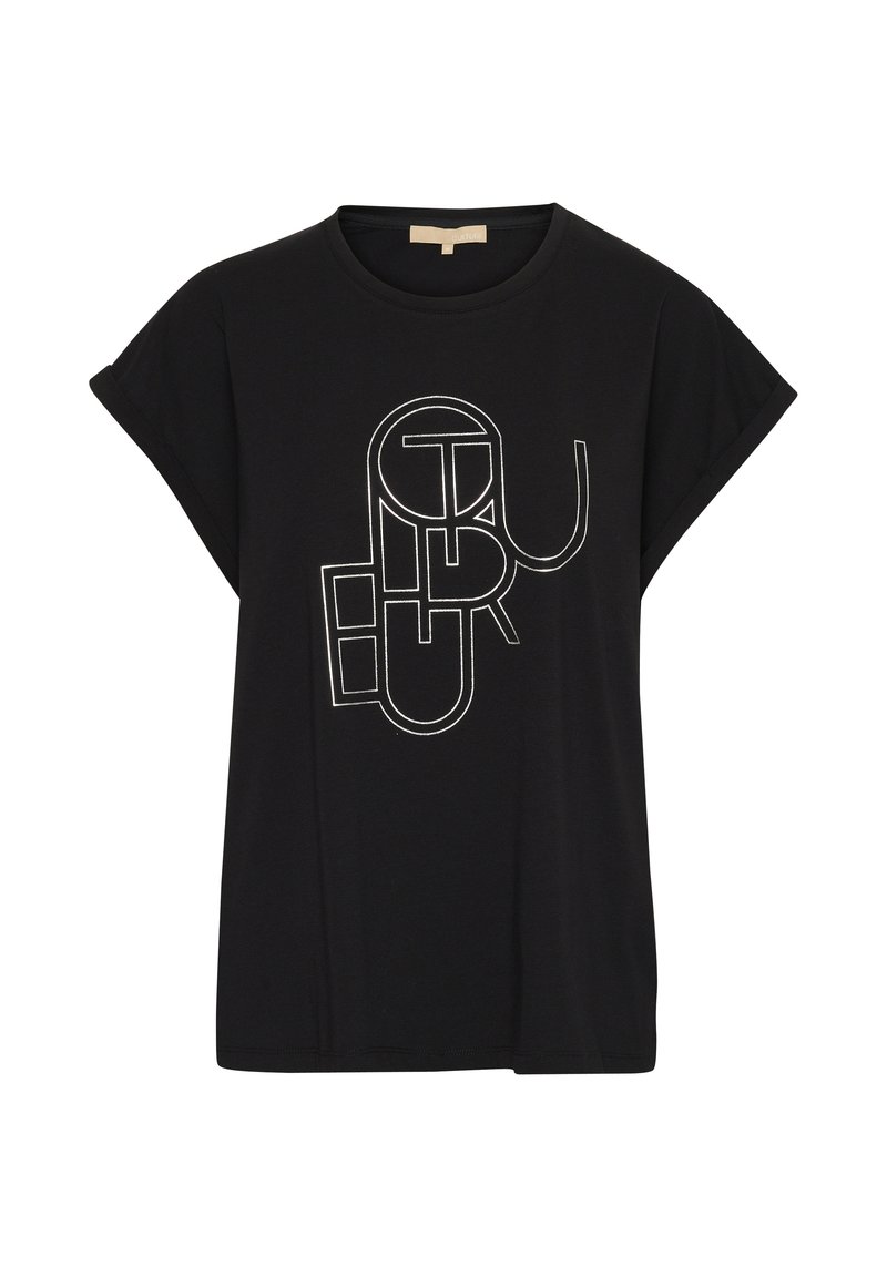 culture T-shirt print zwart