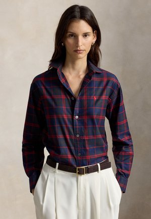 Polo Ralph Lauren, RELAXED FIT PLAID COTTON TWILL SHIRT - Button-down blouse - royal red multi