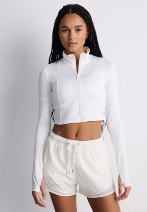 Terranova, SPORTIVA CROP - Felpa con zip - bianco ottico