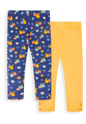 JoJo Maman Bébé 2-PACK DINO & BIRD - Leggings - navy blue fruit yellow