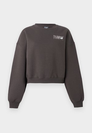 New Balance, TRACKSIDE CREW - Sweater - black cement
