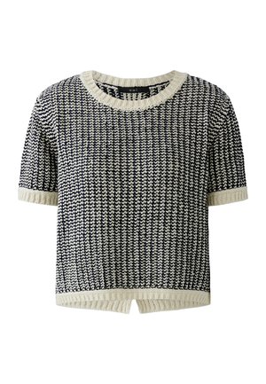 Oui, PULLOVER - Basic T-shirt - white blue
