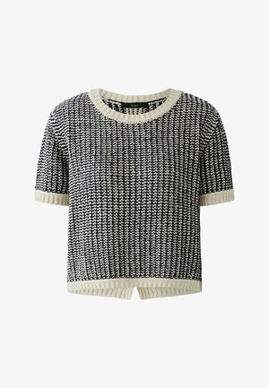 Oui, PULLOVER - T-Shirt basic - white blue