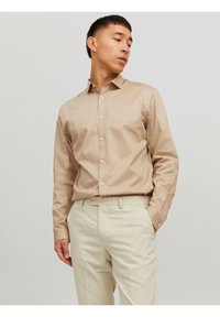 Jack & Jones PREMIUM - CARDIFF SLIM FIT - Overhemd - beige Miniatuurafbeelding 1