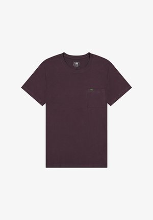 Lee SHORT SLEEVE ULTIMATE POCKET - T-paita - deep wine