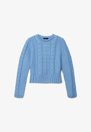 Calliope CON LAVORAZIONE - Maglione - celeste scuro