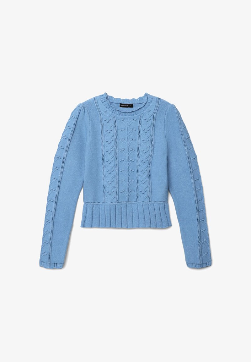 Calliope CON LAVORAZIONE - Strickpullover - celeste scuro