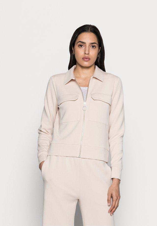 BECAIW CARDIGAN - Neuletakki - powder beige