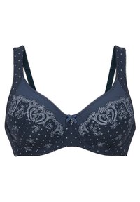 Anita Bobette 5291 Underwired Bra – Maritim Blue, 40D, Floral Lace & Padded Cups With Adjustable Straps
