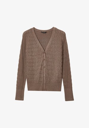 Calliope, MAGLIA TINTA UNITA - Strickjacke - fango melange