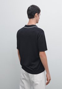 Massimo Dutti POLO NECK SHORT SLEEVE - Polo - dark blue