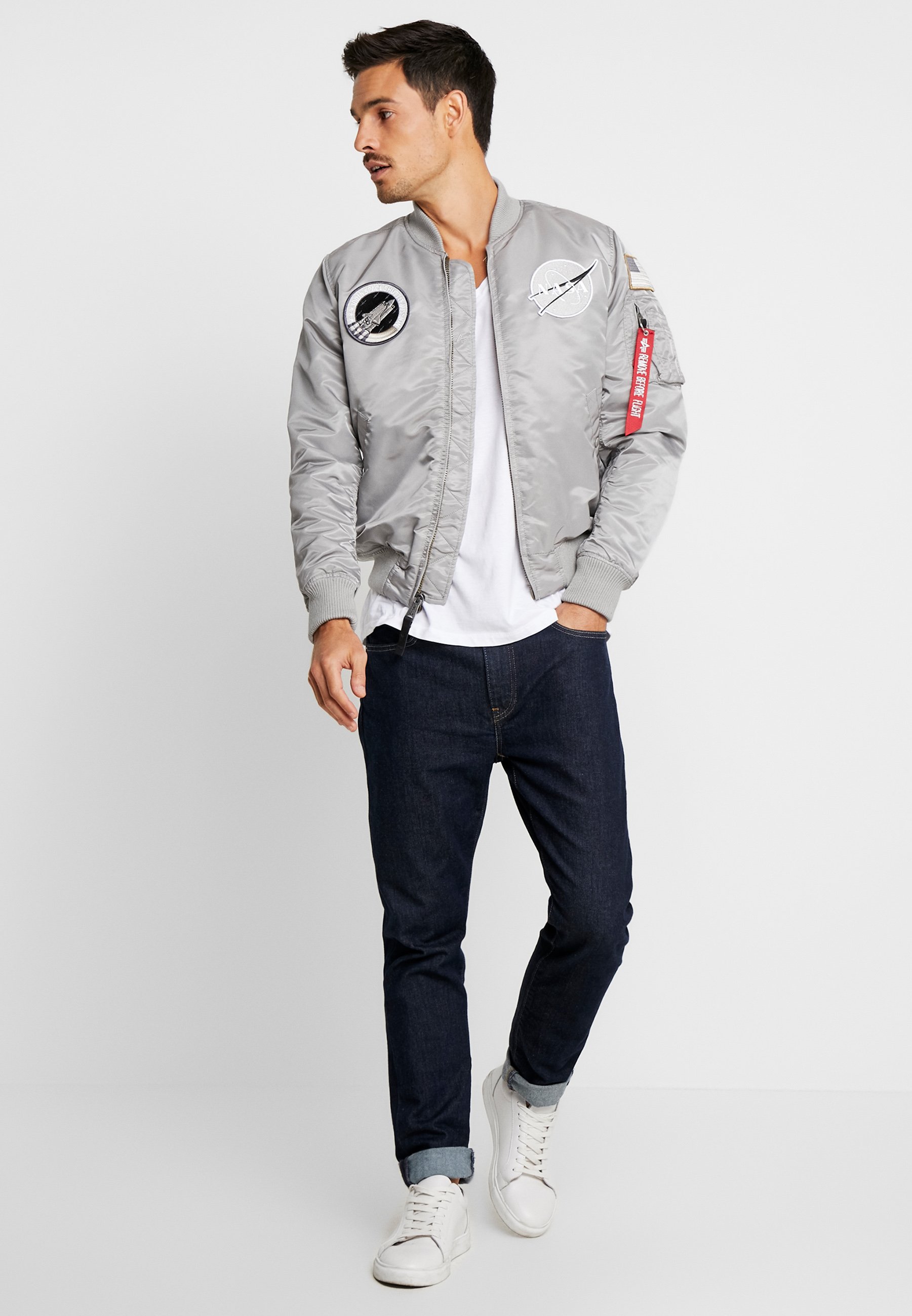 grey nasa bomber jacket