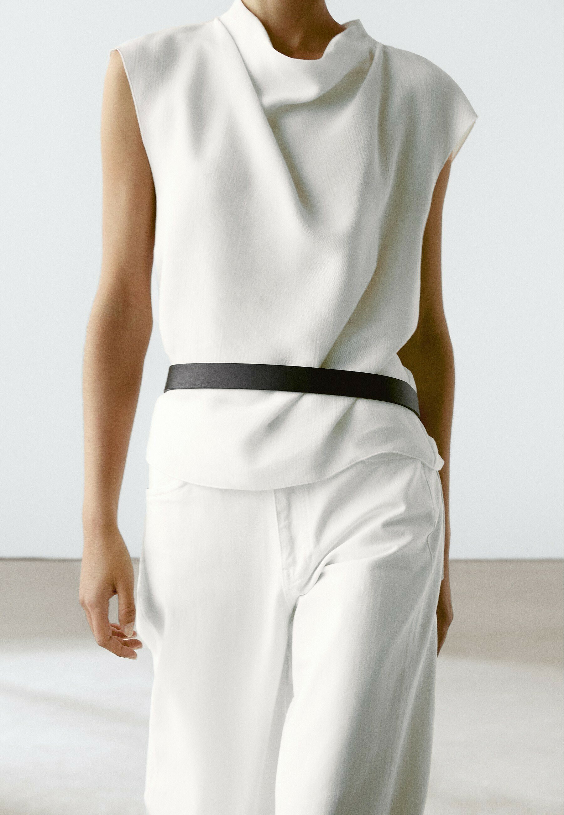 売れ筋商品|||マッシモ ドゥッティ シャツ レディース トップス FLOWING WITH DRAPED COLLAR  - Blouse - white Massimo Dutti FLOWING WITH DRAPED COLLAR - Blouse - white