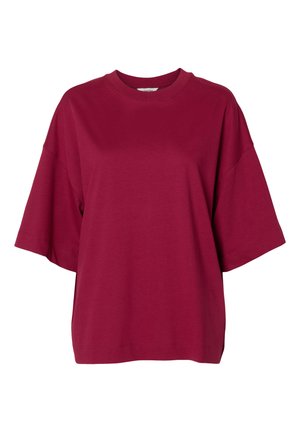 Selected, SLWCOLWOMAN OVERSIZED TEE - Základné tričko - anemone