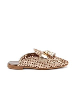Frau Shoes, LAMINATED   - Ciabattine - gold