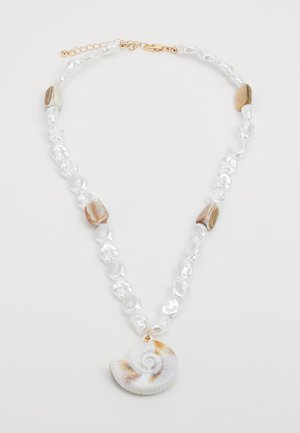 PCLINA A NECKLACE - Ketting - cloud dancer/gold-coloured