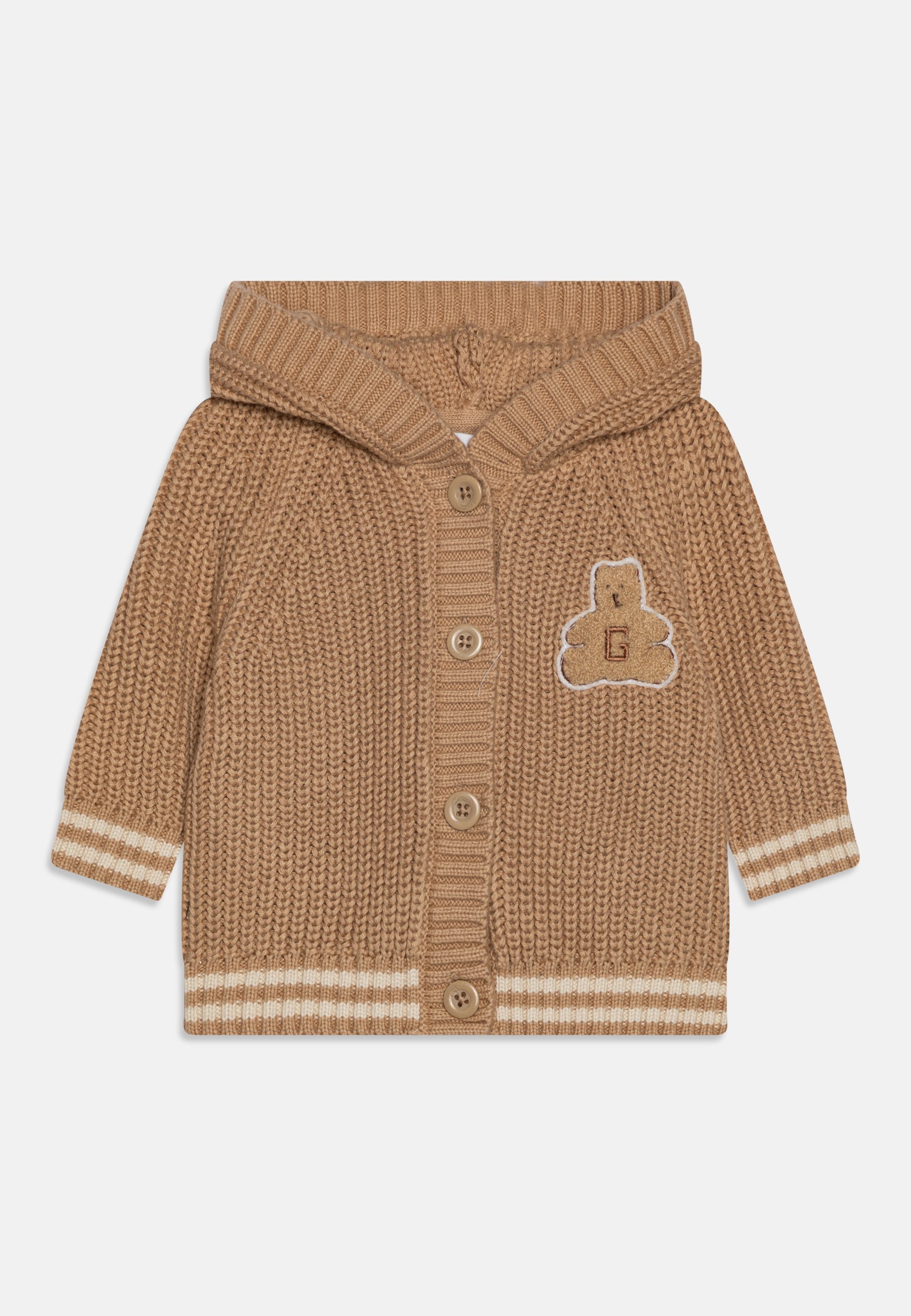 Armor Lux Baby Strickjacke K1087 – Unisex, Mit Kapuze & Reißverschluss, Aus 50% Wolle